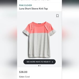 Pink Clover Short Sleeve Top XS